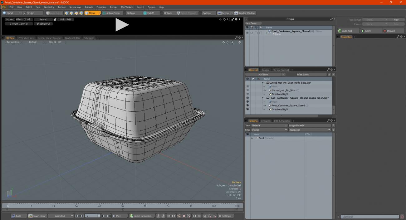 3D Food Container Square Closed model