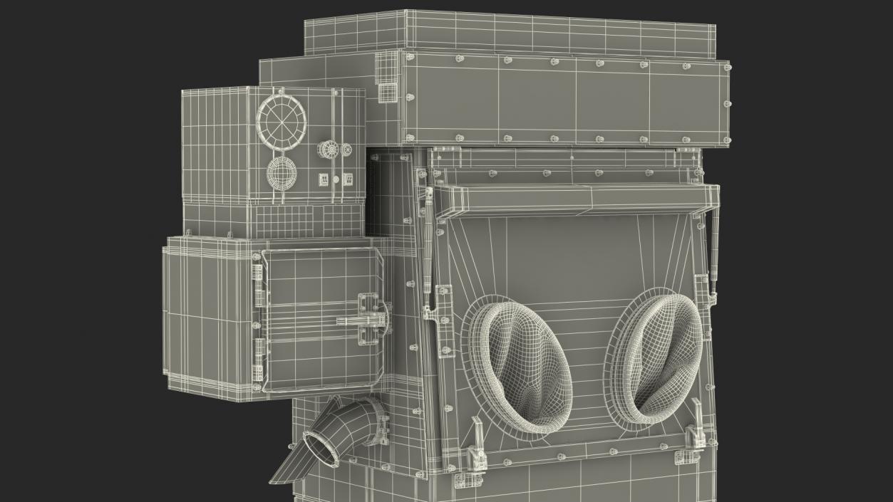 3D Laminar Flow Glovebox Sterile Isolator model