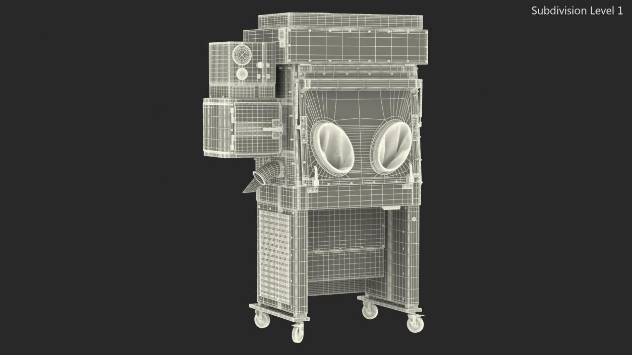 3D Laminar Flow Glovebox Sterile Isolator model