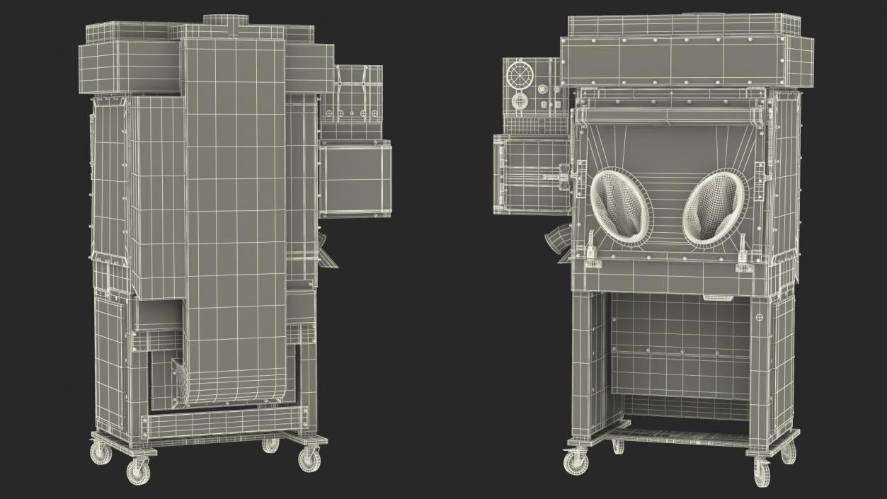 3D Laminar Flow Glovebox Sterile Isolator model