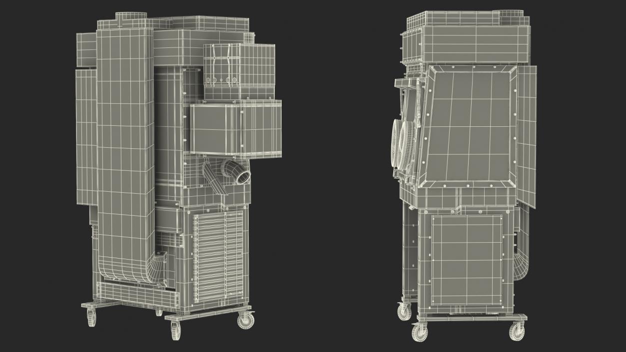 3D Laminar Flow Glovebox Sterile Isolator model