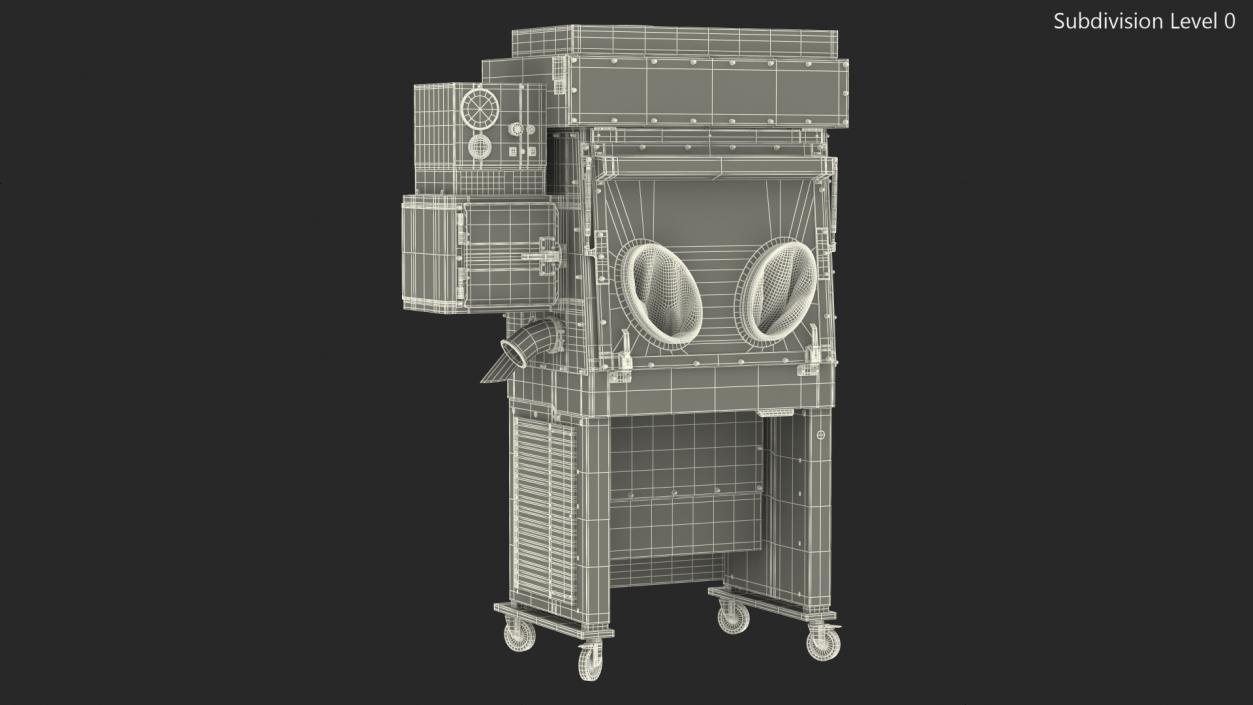 3D Laminar Flow Glovebox Sterile Isolator model