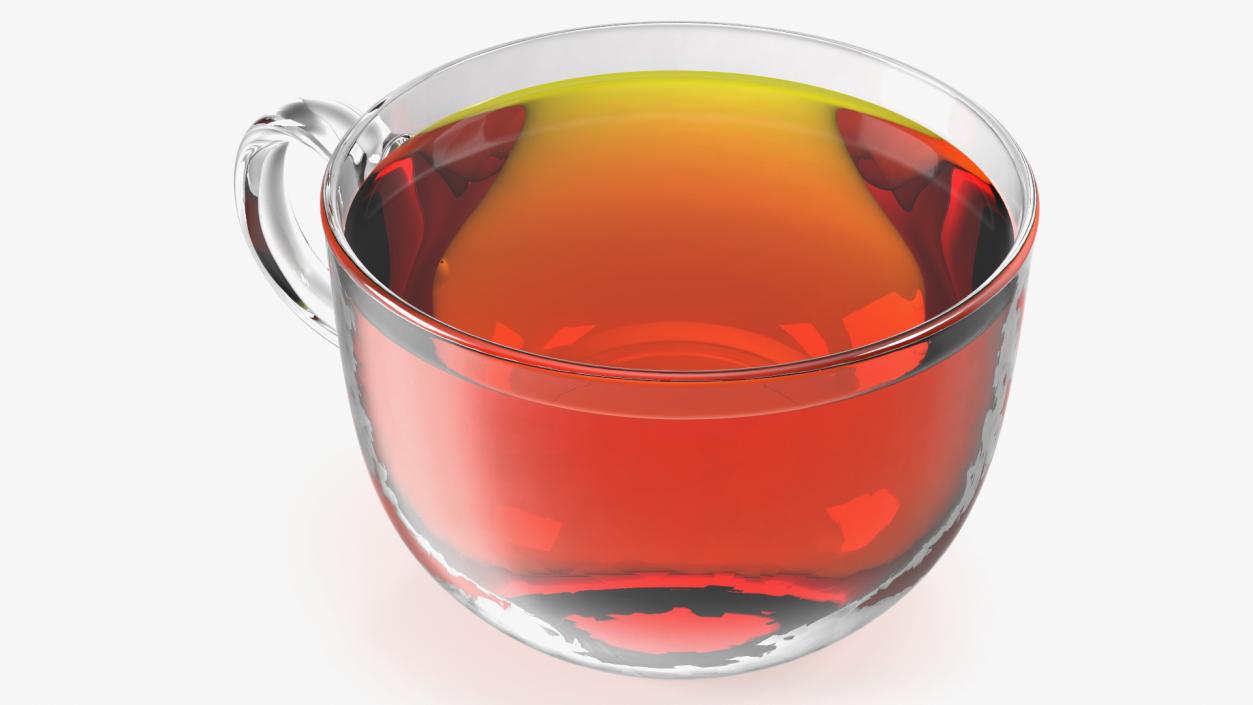 3D Full Glass Tea Cup model