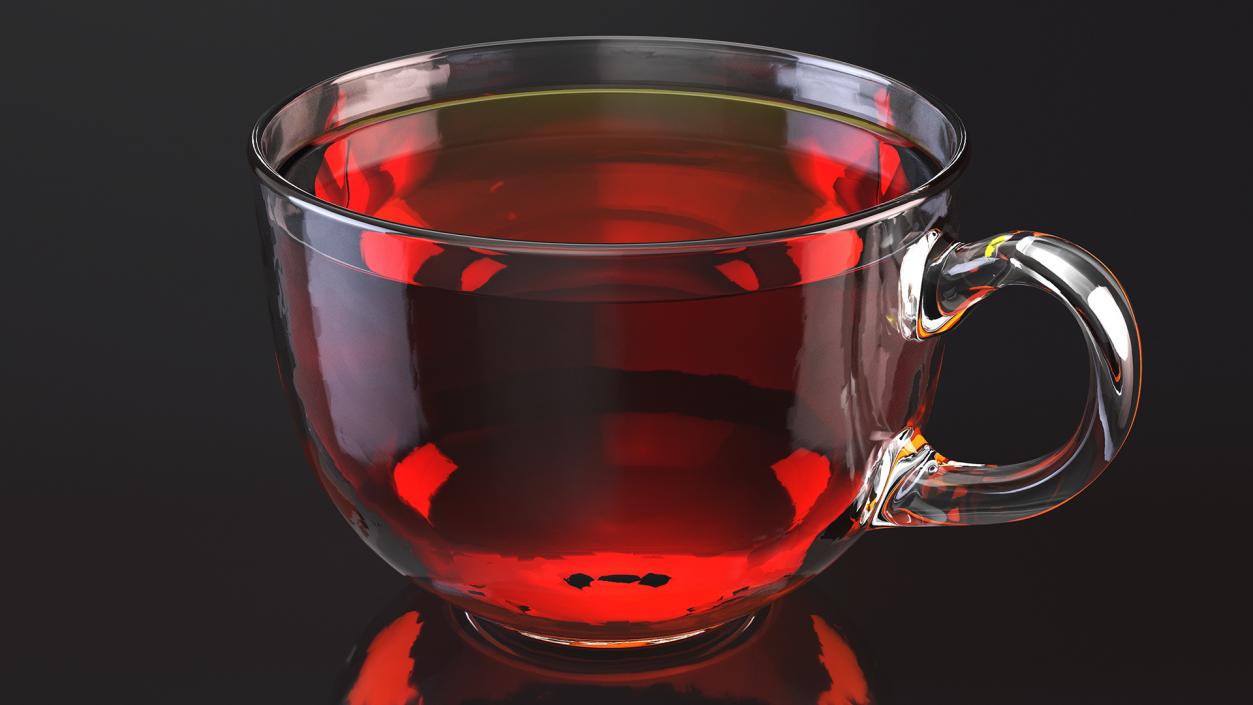 3D Full Glass Tea Cup model