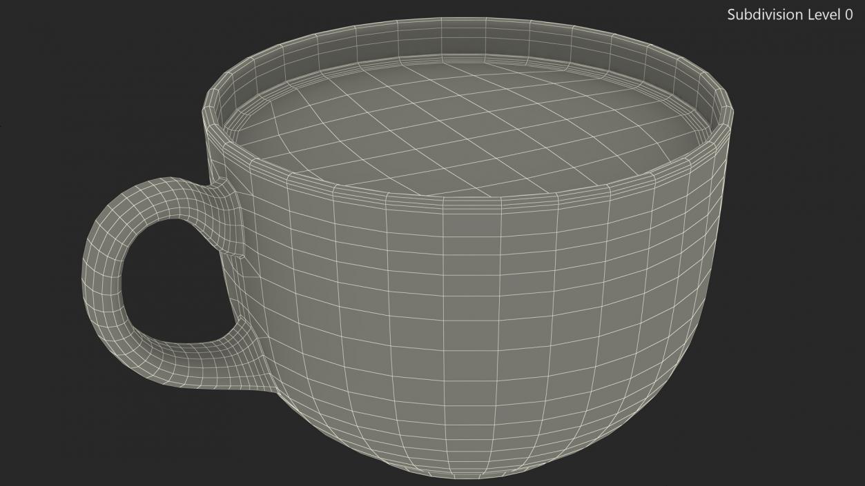 3D Full Glass Tea Cup model