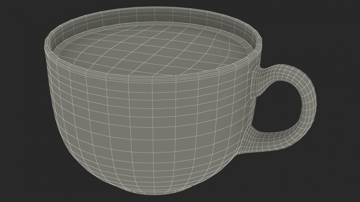 3D Full Glass Tea Cup model