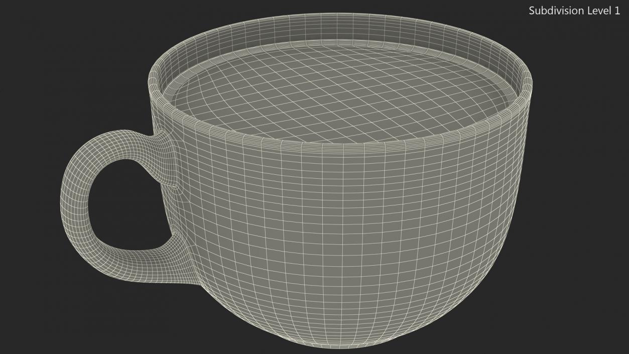 3D Full Glass Tea Cup model