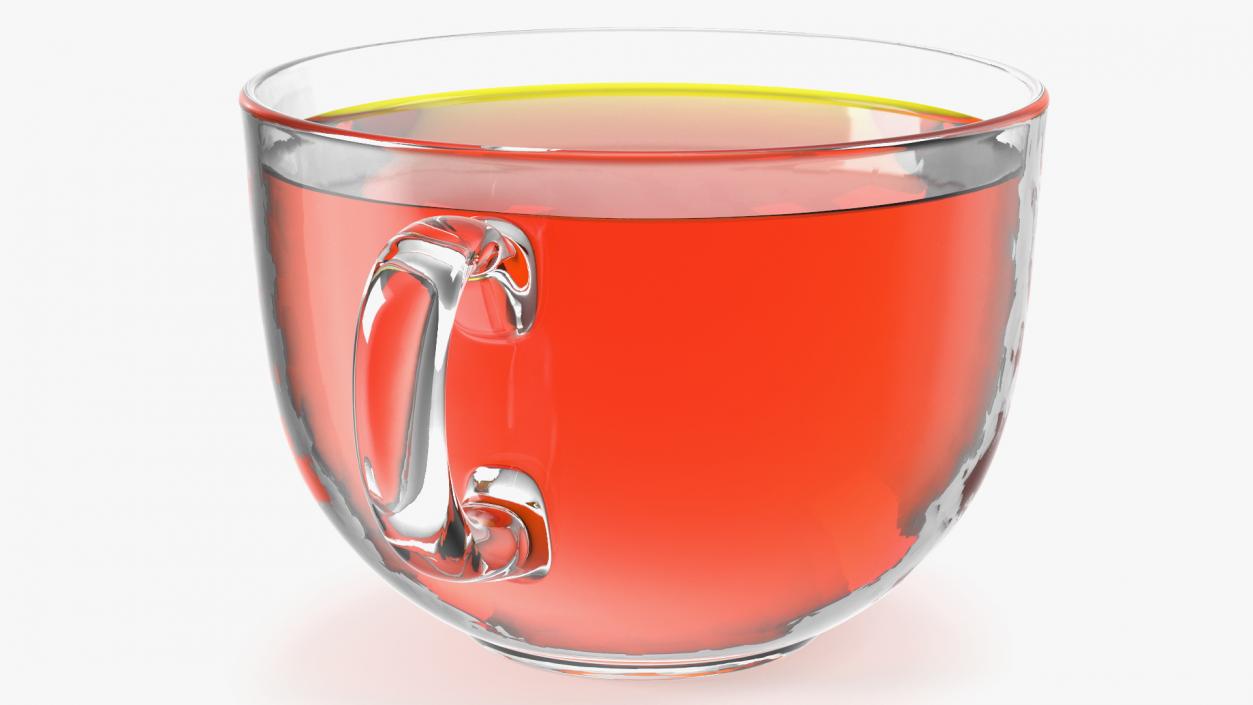 3D Full Glass Tea Cup model