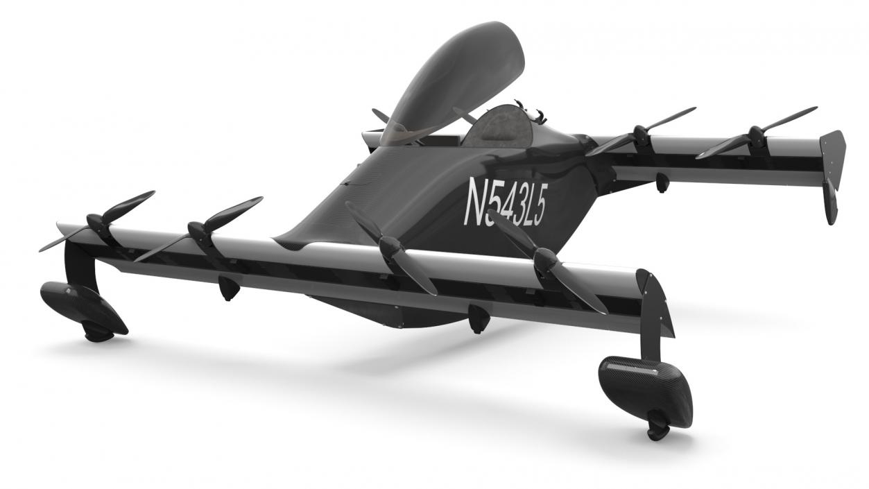 Helix Pivotal eVTOL Aircraft Black 3D model