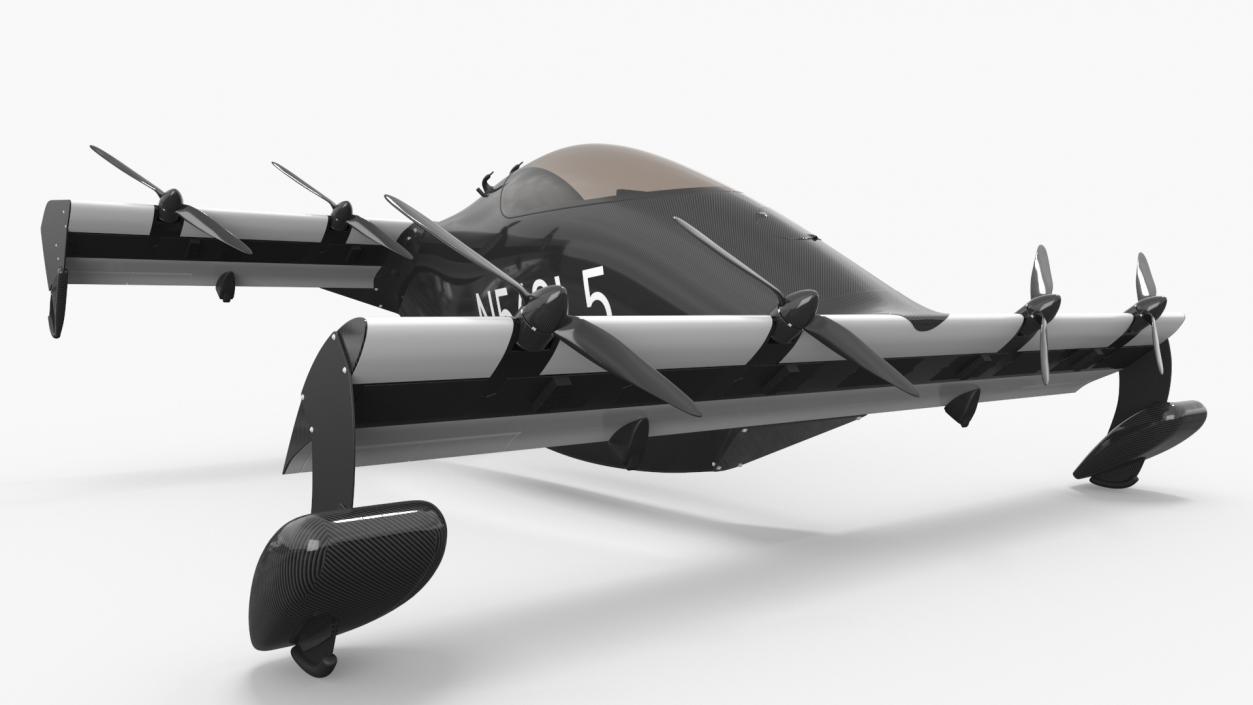 Helix Pivotal eVTOL Aircraft Black 3D model