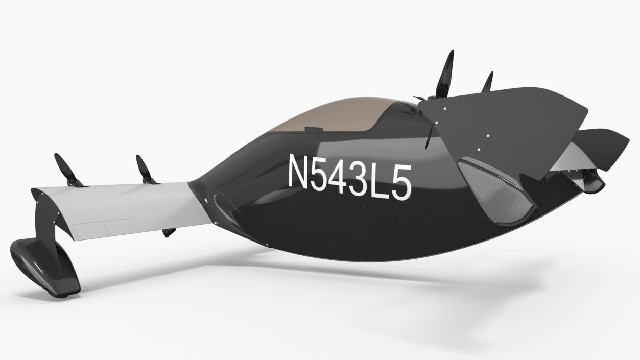 Helix Pivotal eVTOL Aircraft Black 3D model