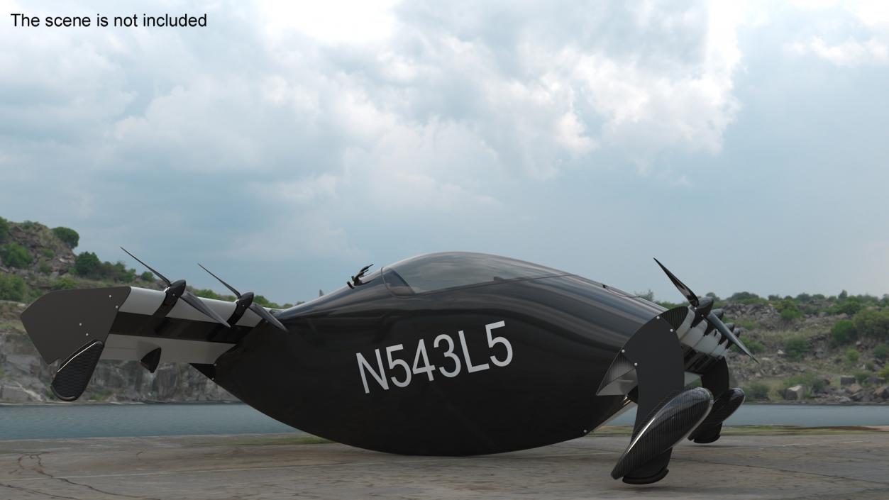 Helix Pivotal eVTOL Aircraft Black 3D model