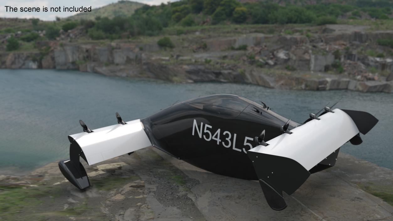 Helix Pivotal eVTOL Aircraft Black 3D model