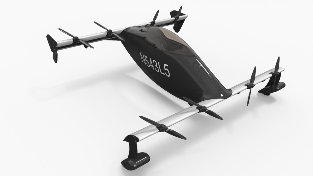 Helix Pivotal eVTOL Aircraft Black 3D model