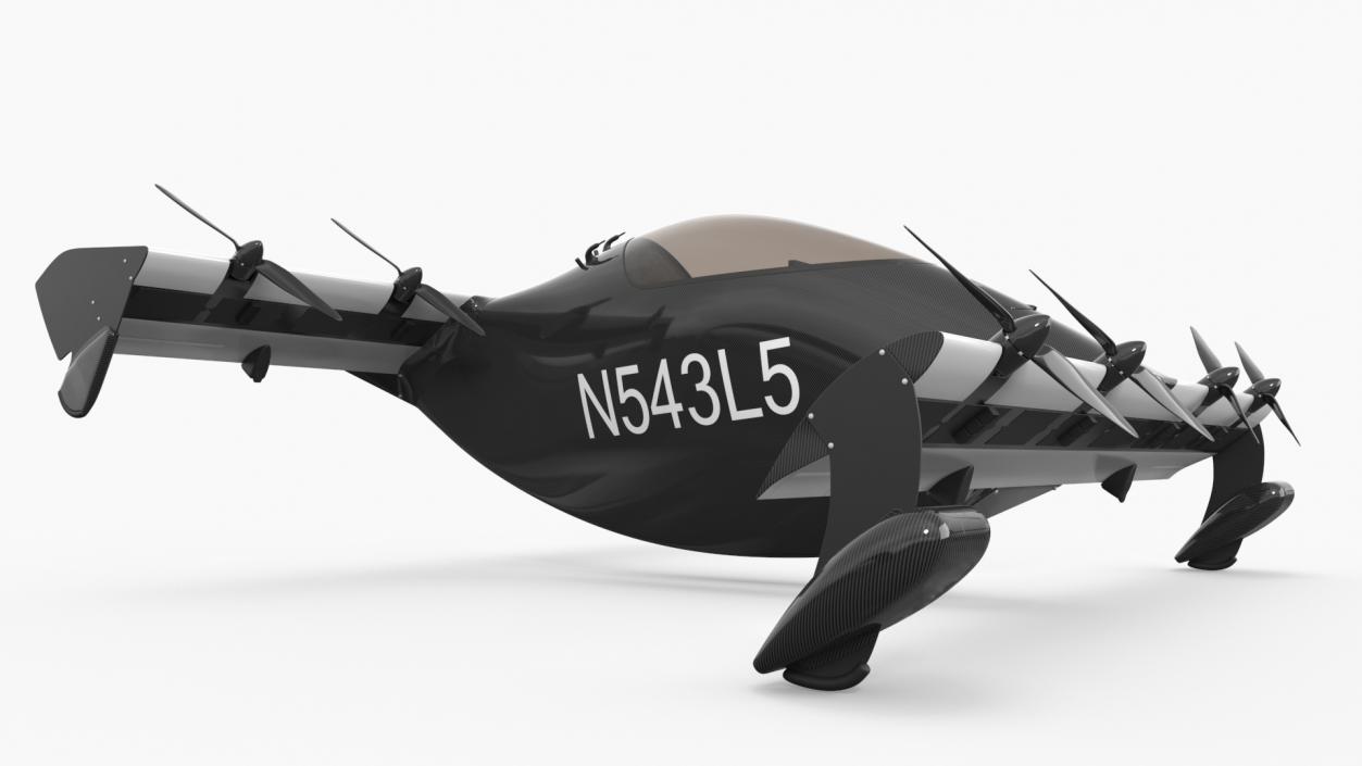 Helix Pivotal eVTOL Aircraft Black 3D model