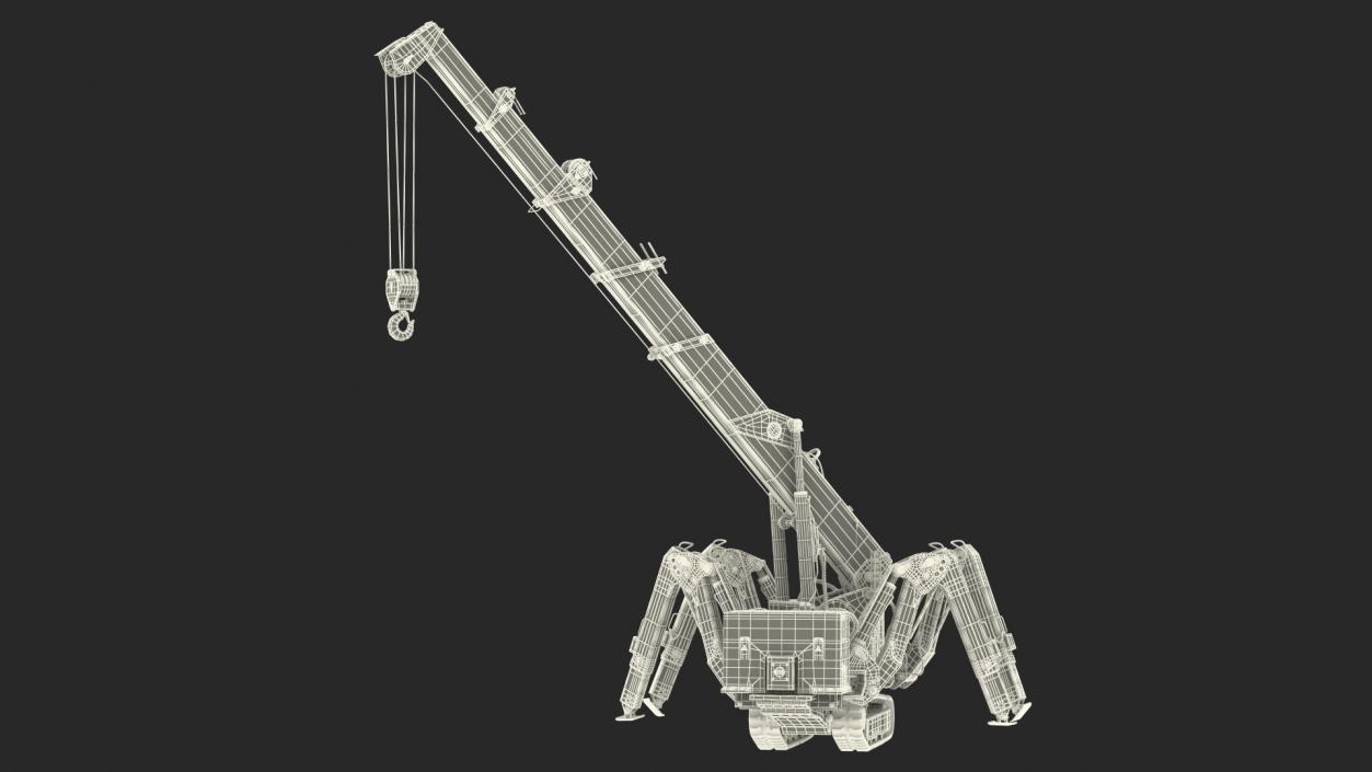 Spider Mini Crane Rigged 3D model