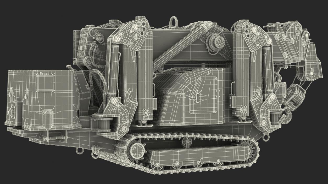 Spider Mini Crane Rigged 3D model