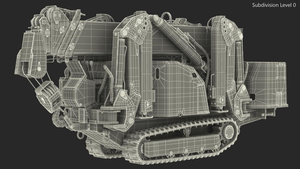 Spider Mini Crane Rigged 3D model