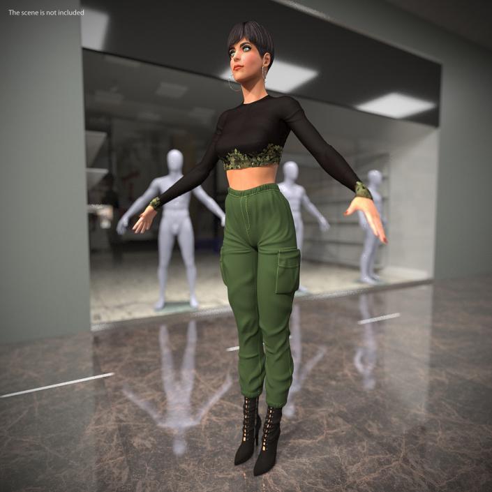 3D model Woman in Casual Street Clothes