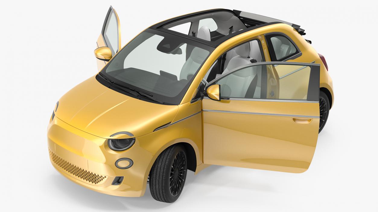 EV Cabriolet Rigged 3D model