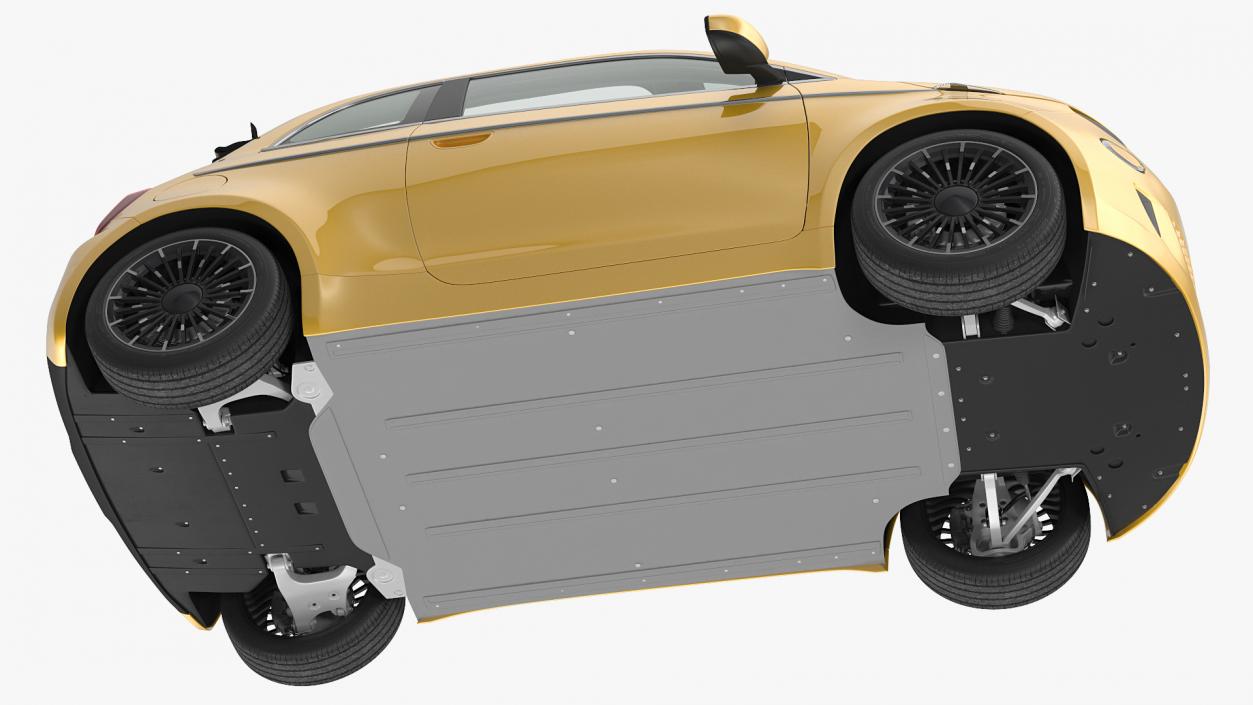 EV Cabriolet Rigged 3D model