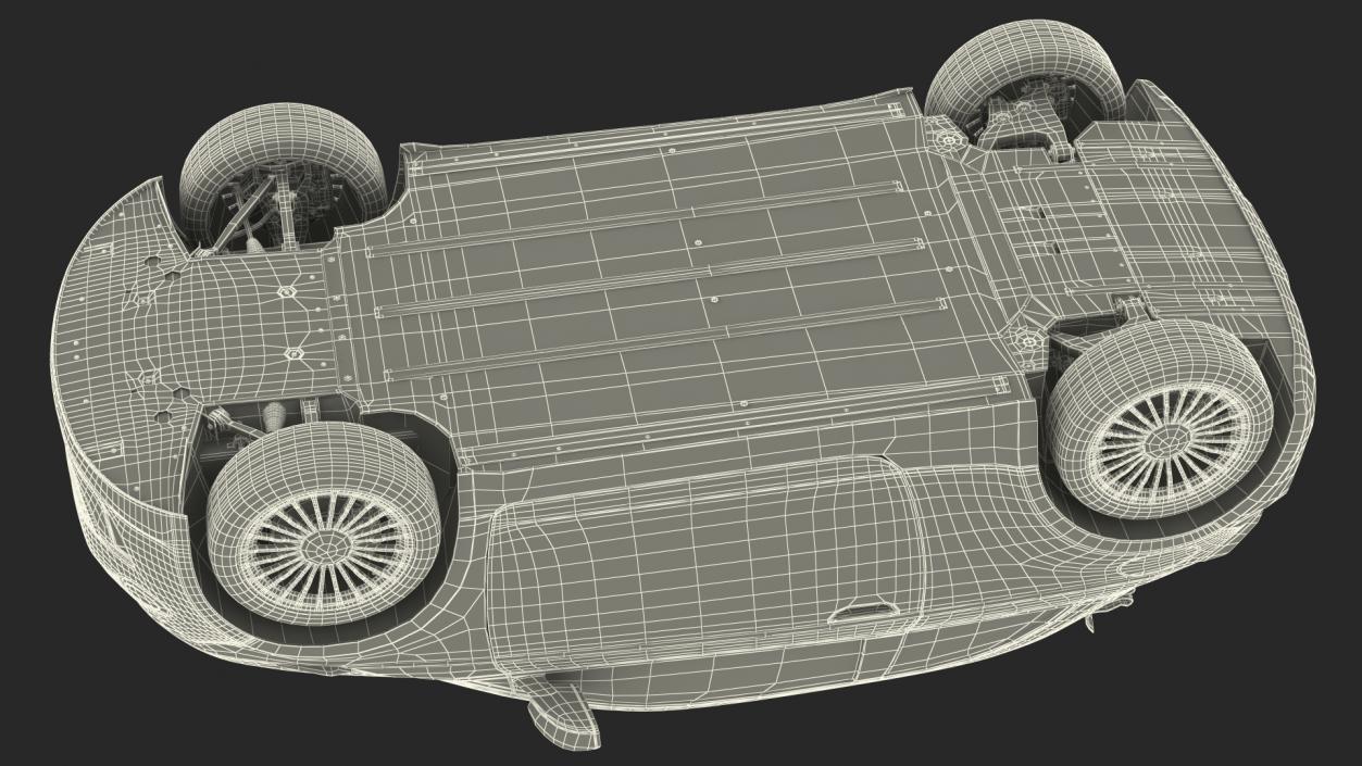 EV Cabriolet Rigged 3D model