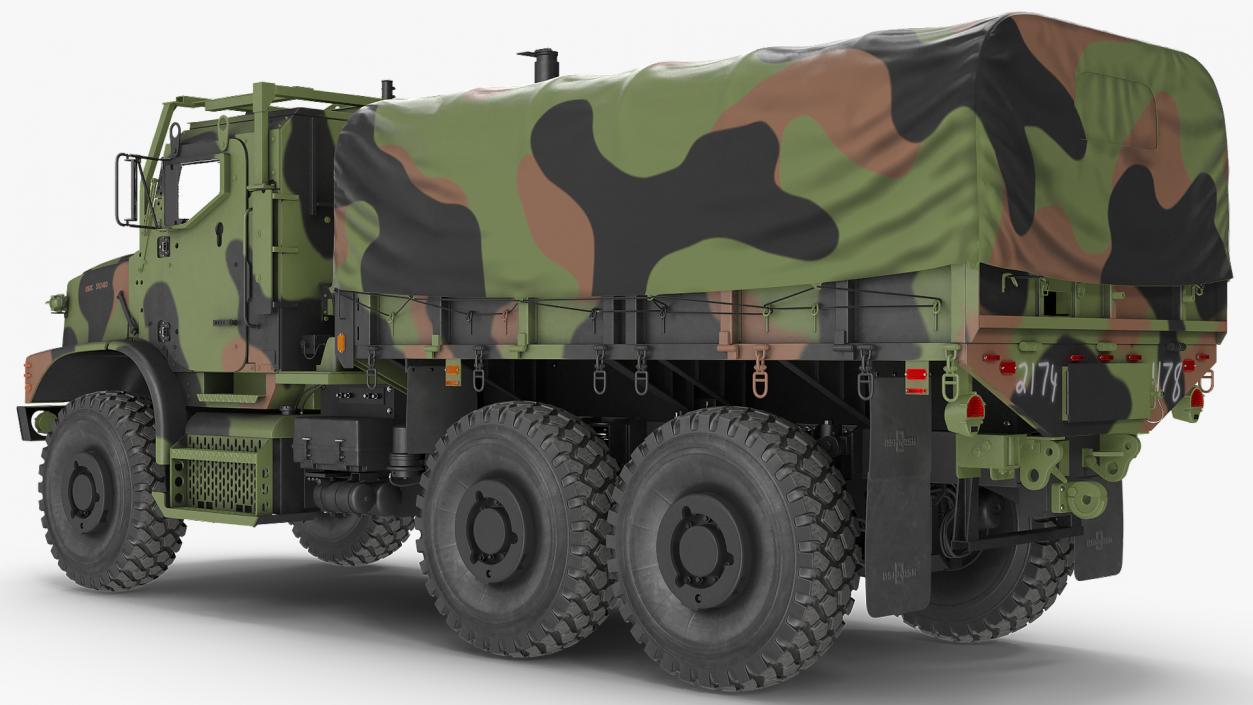 Cargo Truck OshKosh MTVR MK23 with Tent 3D model