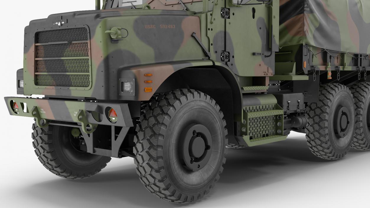 Cargo Truck OshKosh MTVR MK23 with Tent 3D model