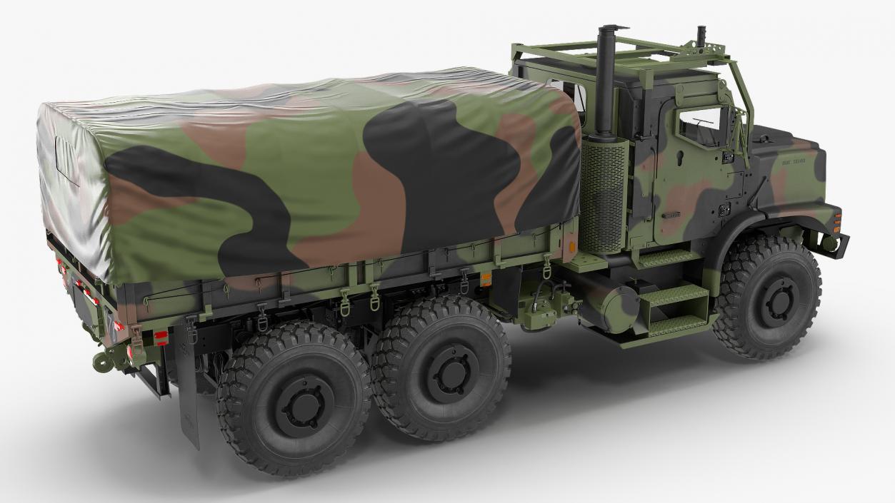 Cargo Truck OshKosh MTVR MK23 with Tent 3D model