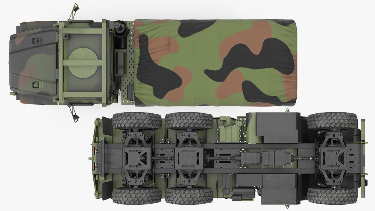 Cargo Truck OshKosh MTVR MK23 with Tent 3D model