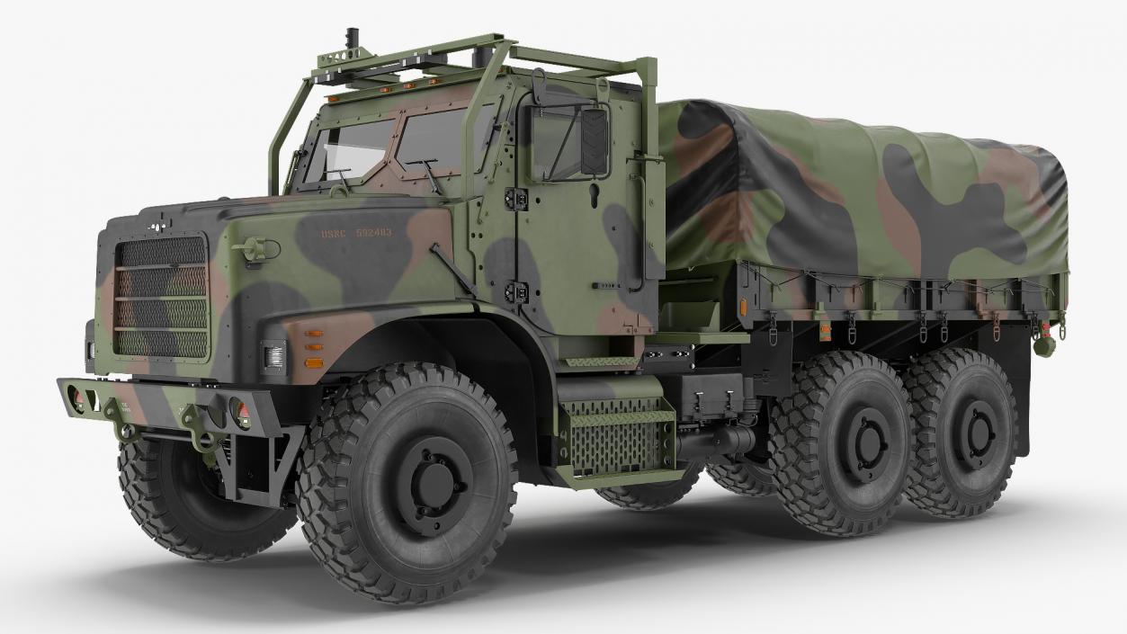 Cargo Truck OshKosh MTVR MK23 with Tent 3D model