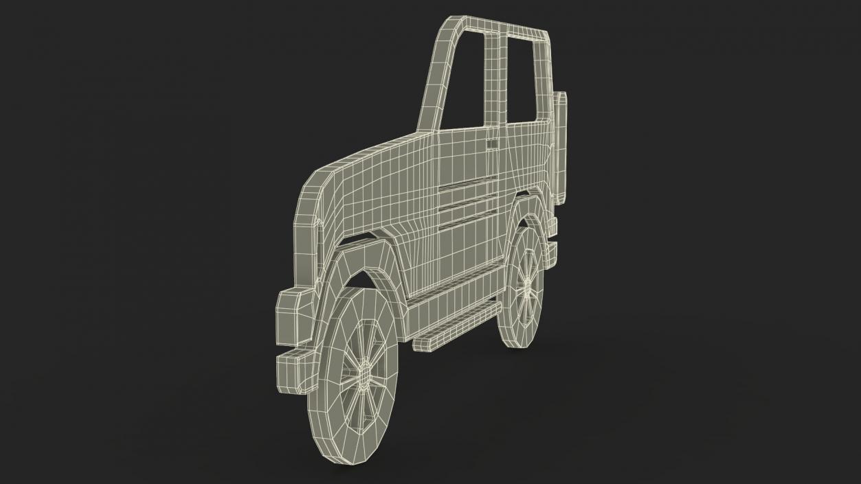 3D model Car 4WD Silhouette 2