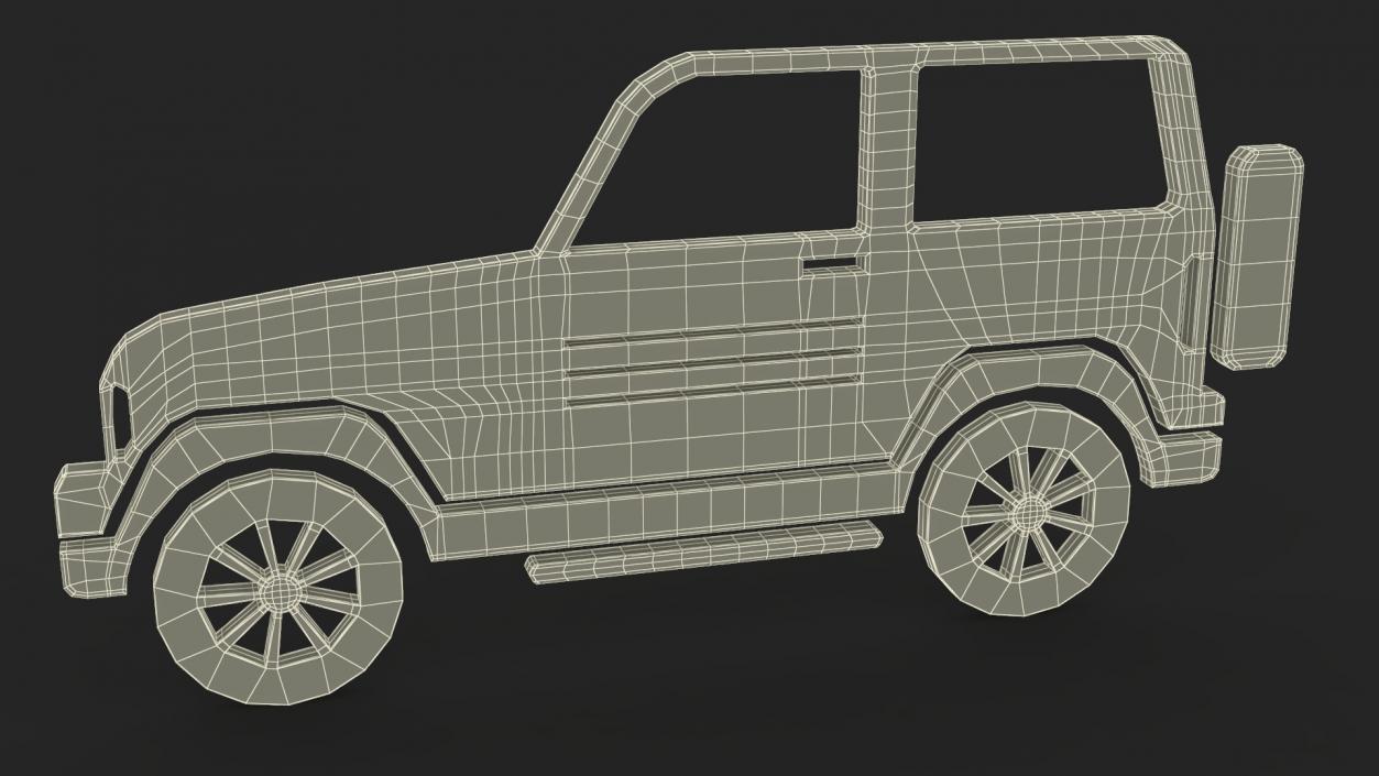 3D model Car 4WD Silhouette 2