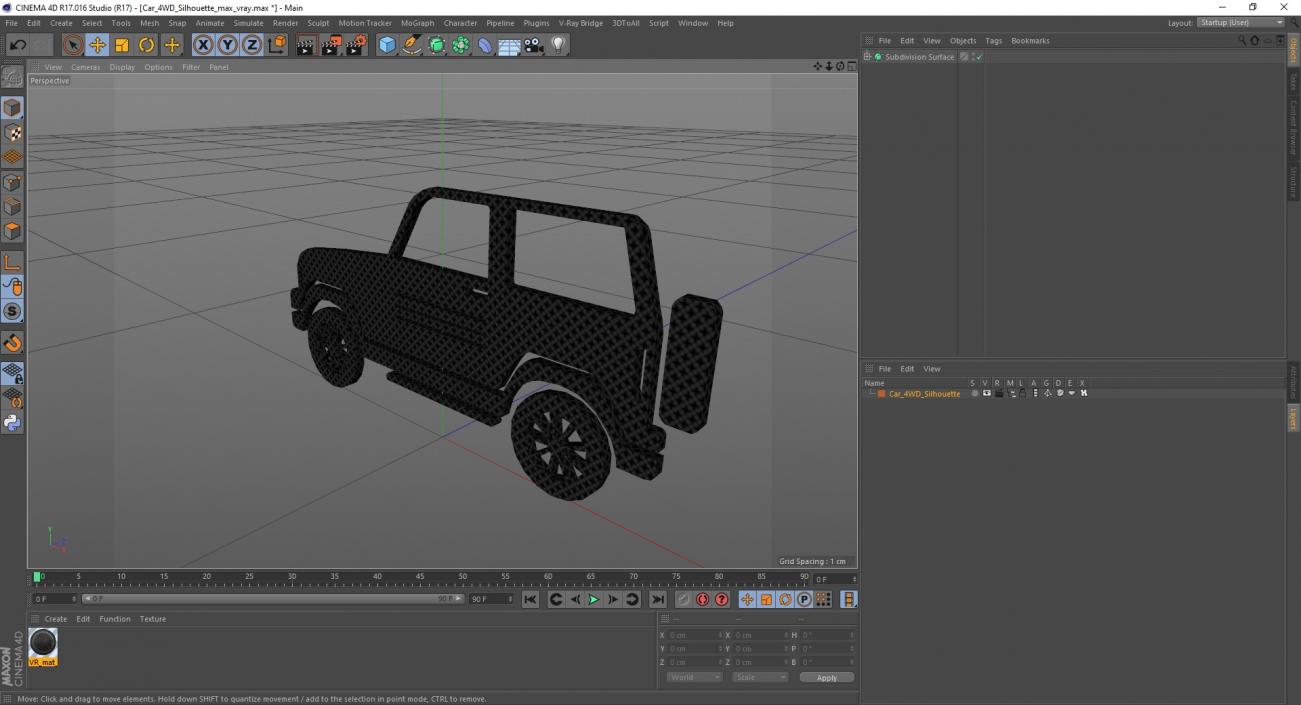 3D model Car 4WD Silhouette 2