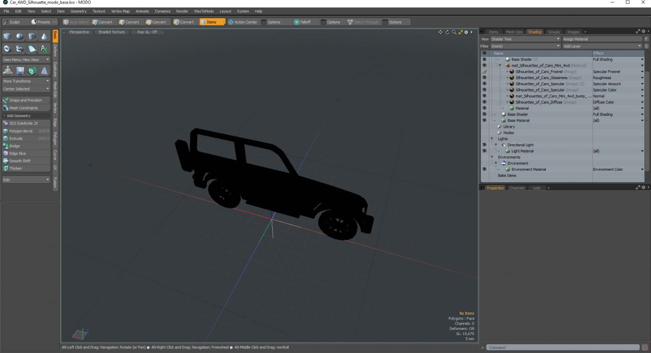 3D model Car 4WD Silhouette 2