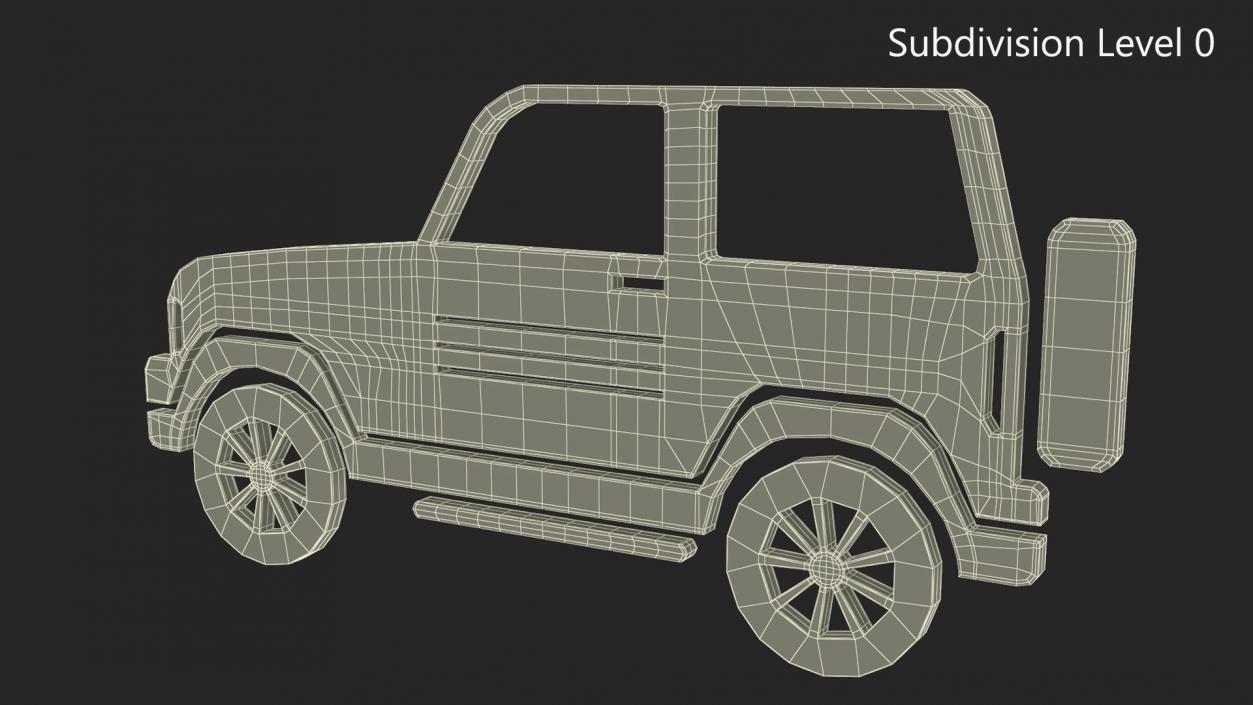 3D model Car 4WD Silhouette 2