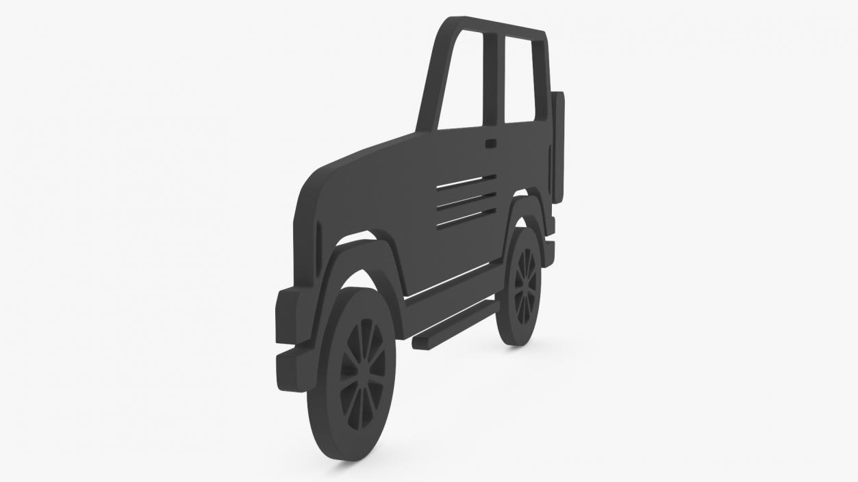 3D model Car 4WD Silhouette 2