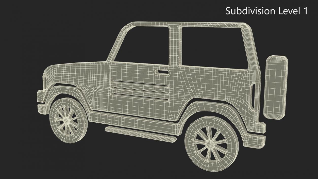 3D model Car 4WD Silhouette 2