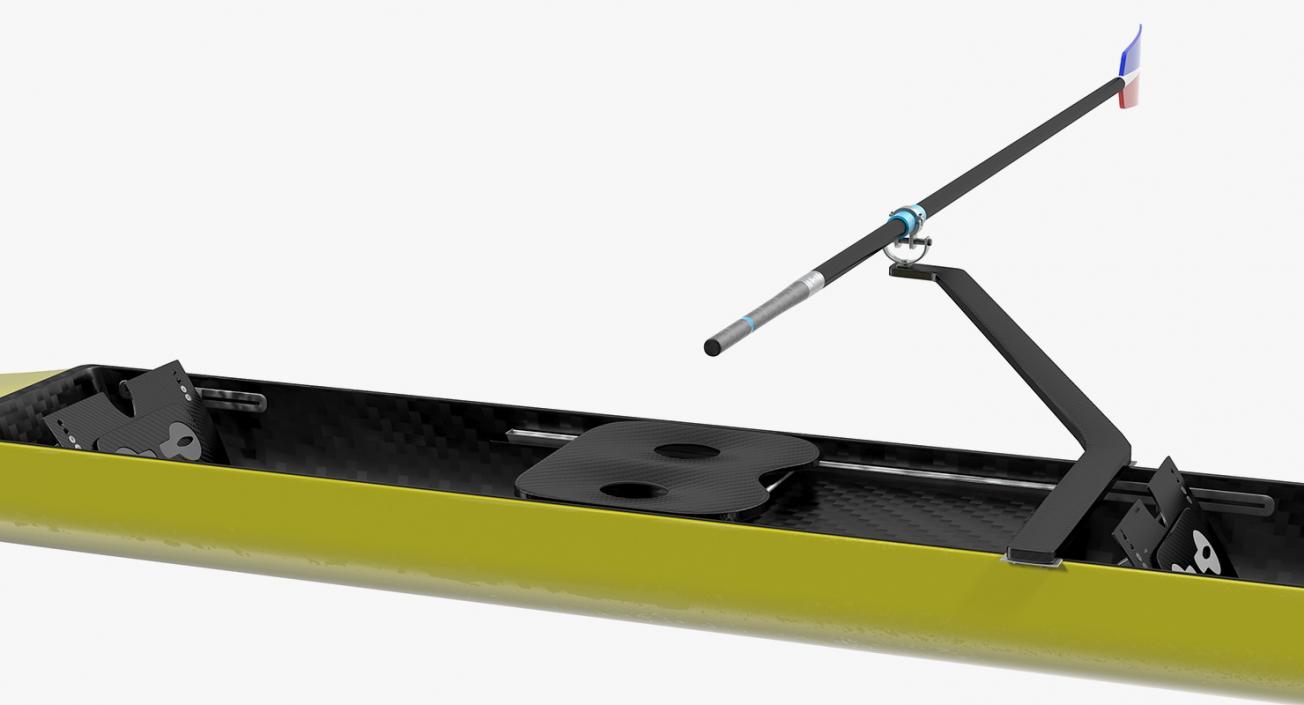 Pair Sweep Rowing Boat 3D