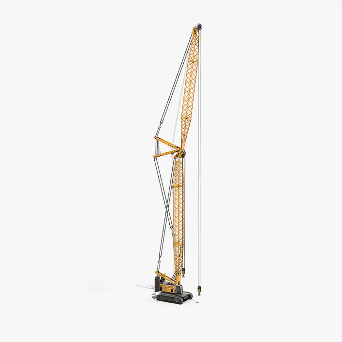 3D model Liebherr LR1250 Crawler Crane Rigged for Maya