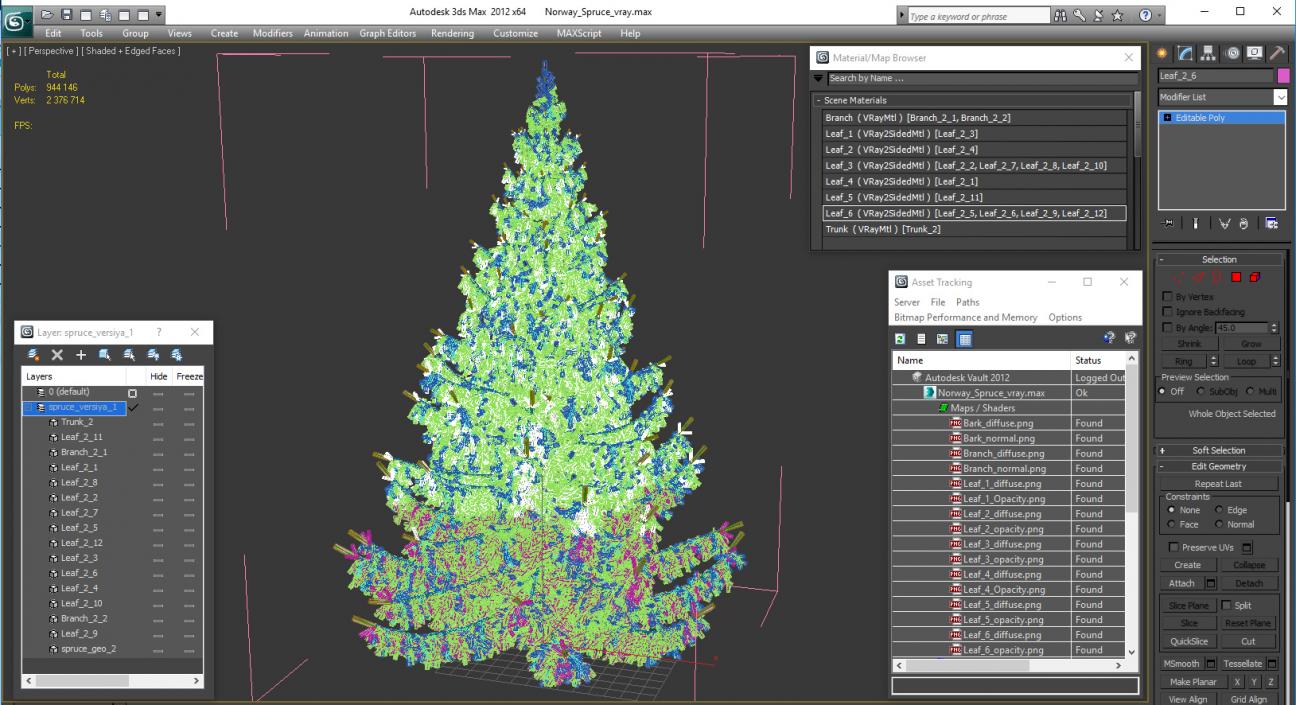 3D Norway Spruce model