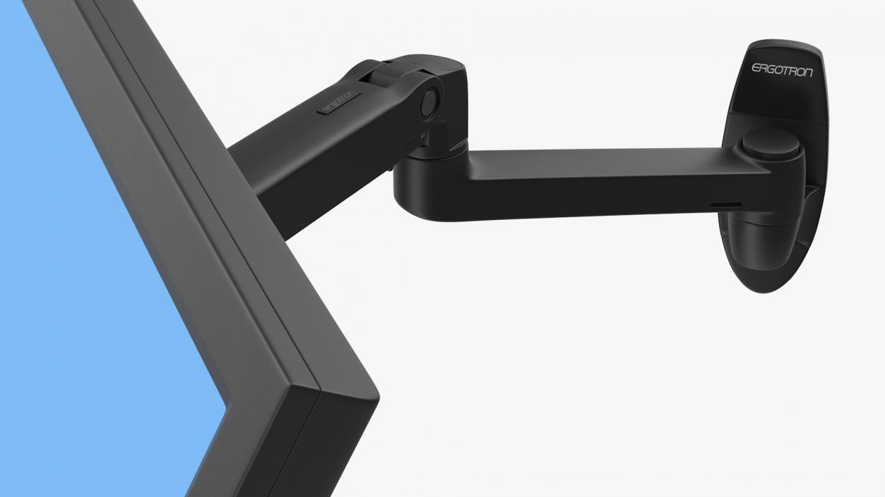 3D Mount Monitor Arm Ergotron LX Dark Grey Rigged