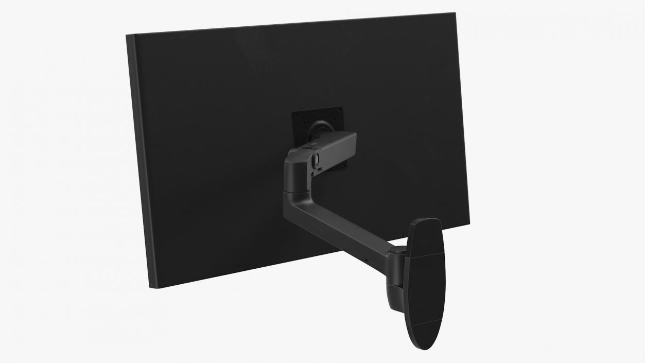 3D Mount Monitor Arm Ergotron LX Dark Grey Rigged