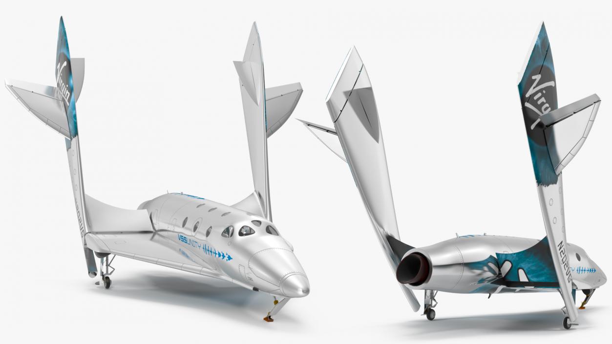 3D VSS Imagine Virgin Galactic SpaceShip III Rigged model