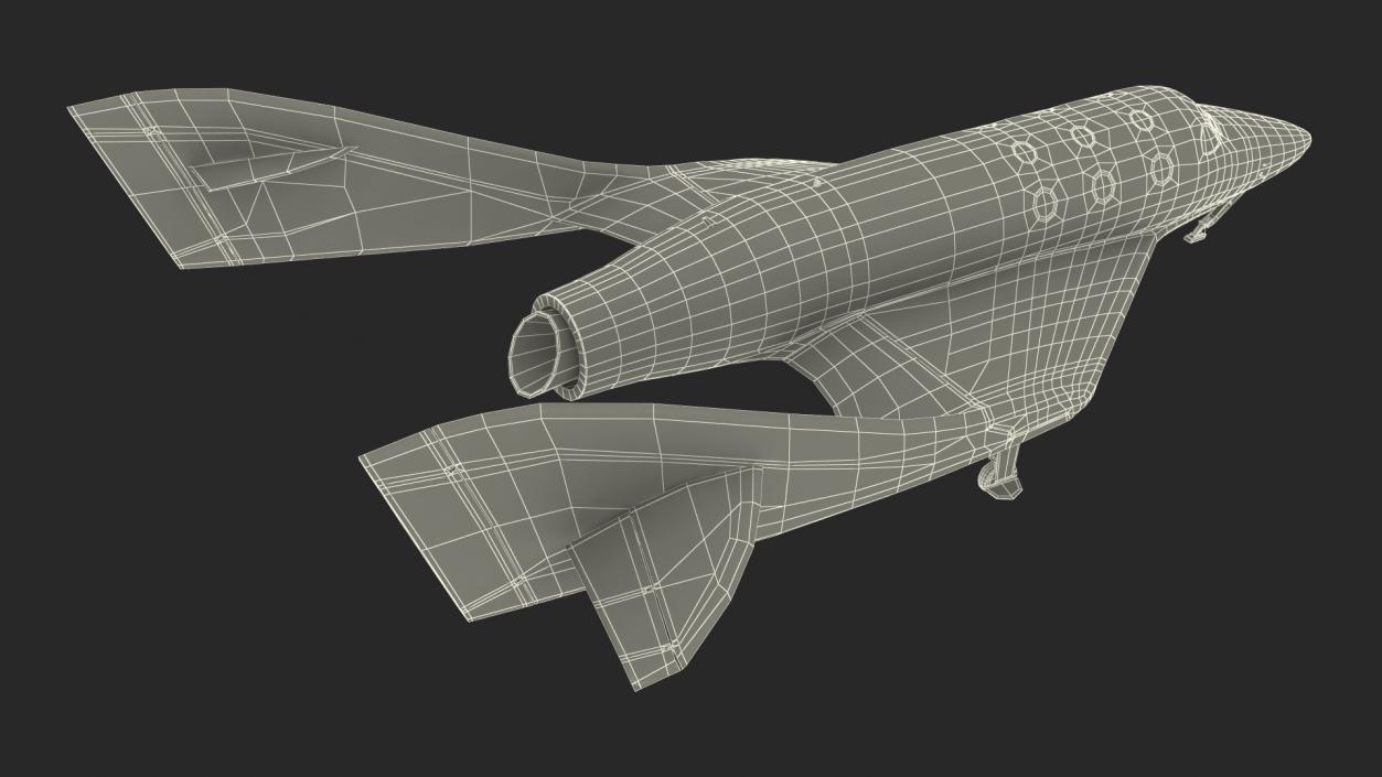 3D VSS Imagine Virgin Galactic SpaceShip III Rigged model