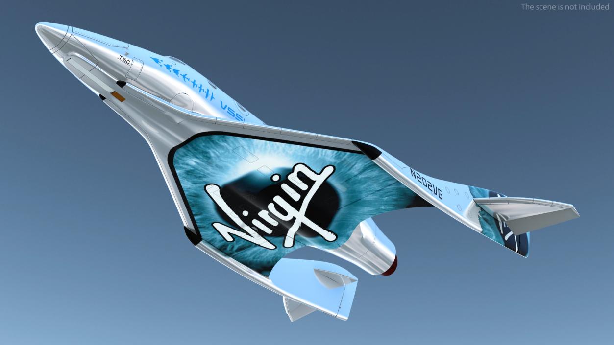 3D VSS Imagine Virgin Galactic SpaceShip III Rigged model