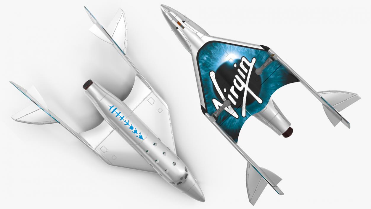 3D VSS Imagine Virgin Galactic SpaceShip III Rigged model