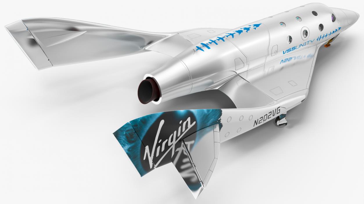 3D VSS Imagine Virgin Galactic SpaceShip III Rigged model