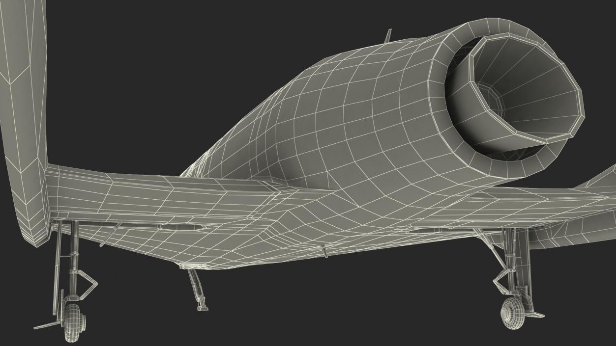 3D VSS Imagine Virgin Galactic SpaceShip III Rigged model