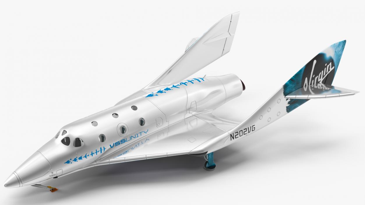 3D VSS Imagine Virgin Galactic SpaceShip III Rigged model